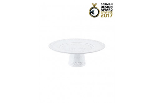 Prato c/ Pé 22 Branco Antique