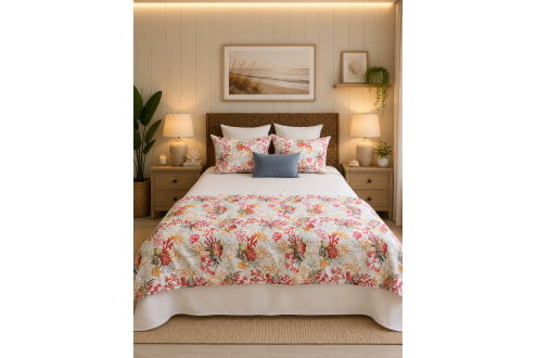 Plaid Acolchoado Corais