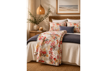 Plaid Acolchoado Corais