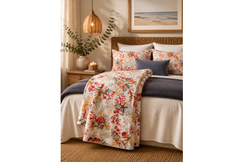 Plaid Acolchoado Corais